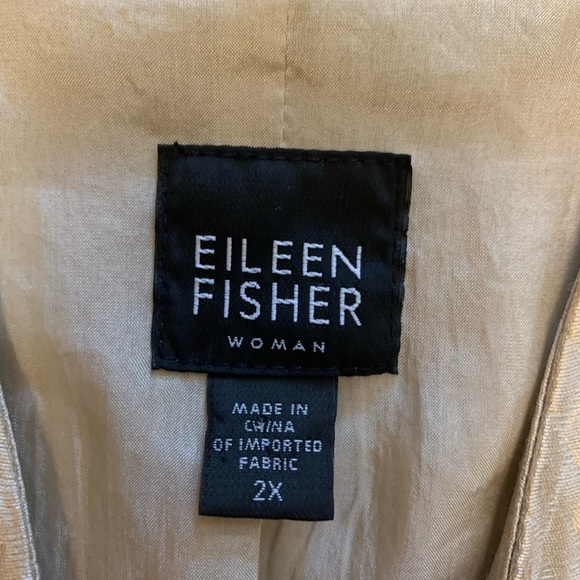 Eileen Fisher Metallic Gold Jacket Size 2X!! - Picture 4 of 8
